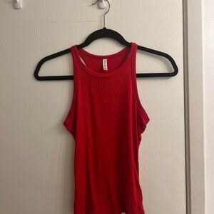 Red sleeveless Sunday best top